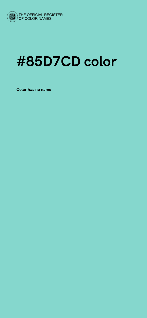 #85D7CD color image