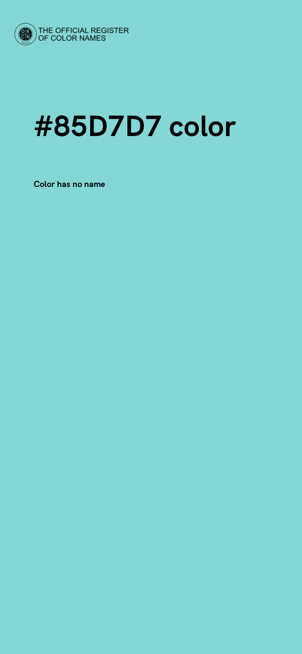 #85D7D7 color image