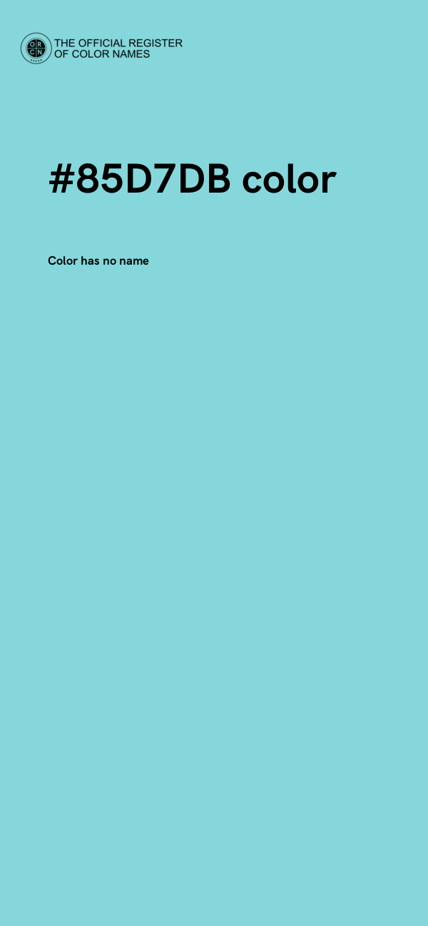 #85D7DB color image