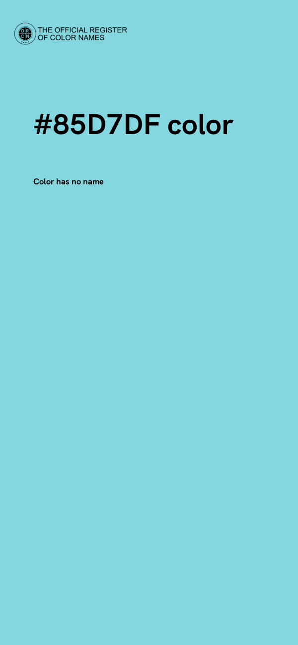 #85D7DF color image