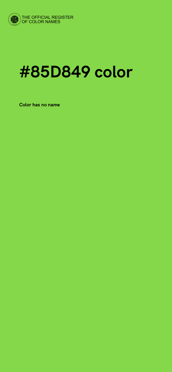 #85D849 color image