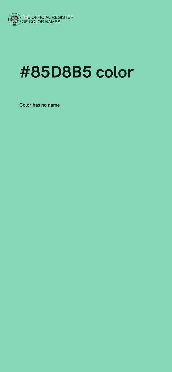 #85D8B5 color image