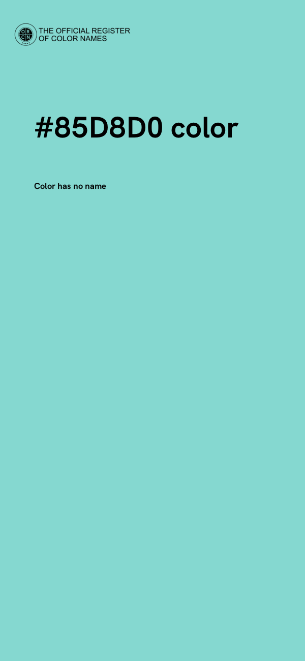 #85D8D0 color image
