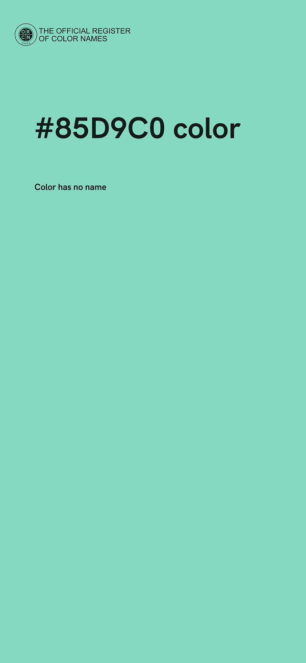#85D9C0 color image