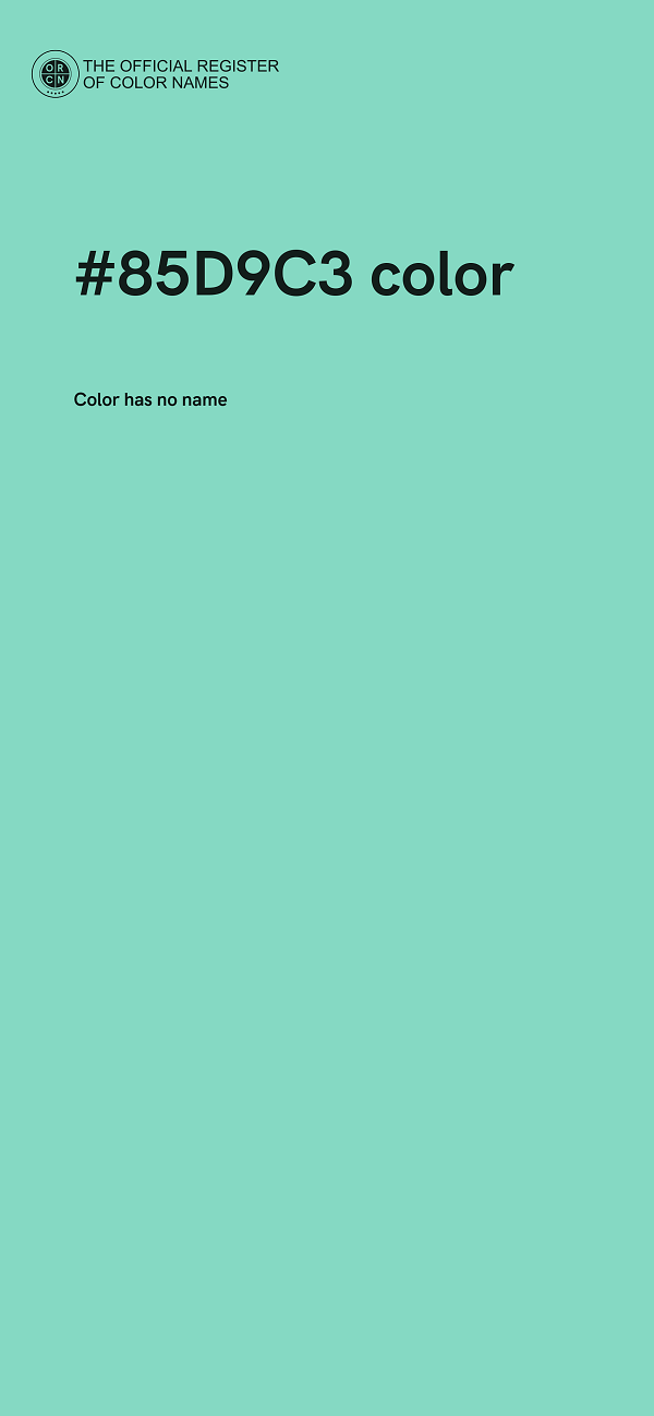 #85D9C3 color image