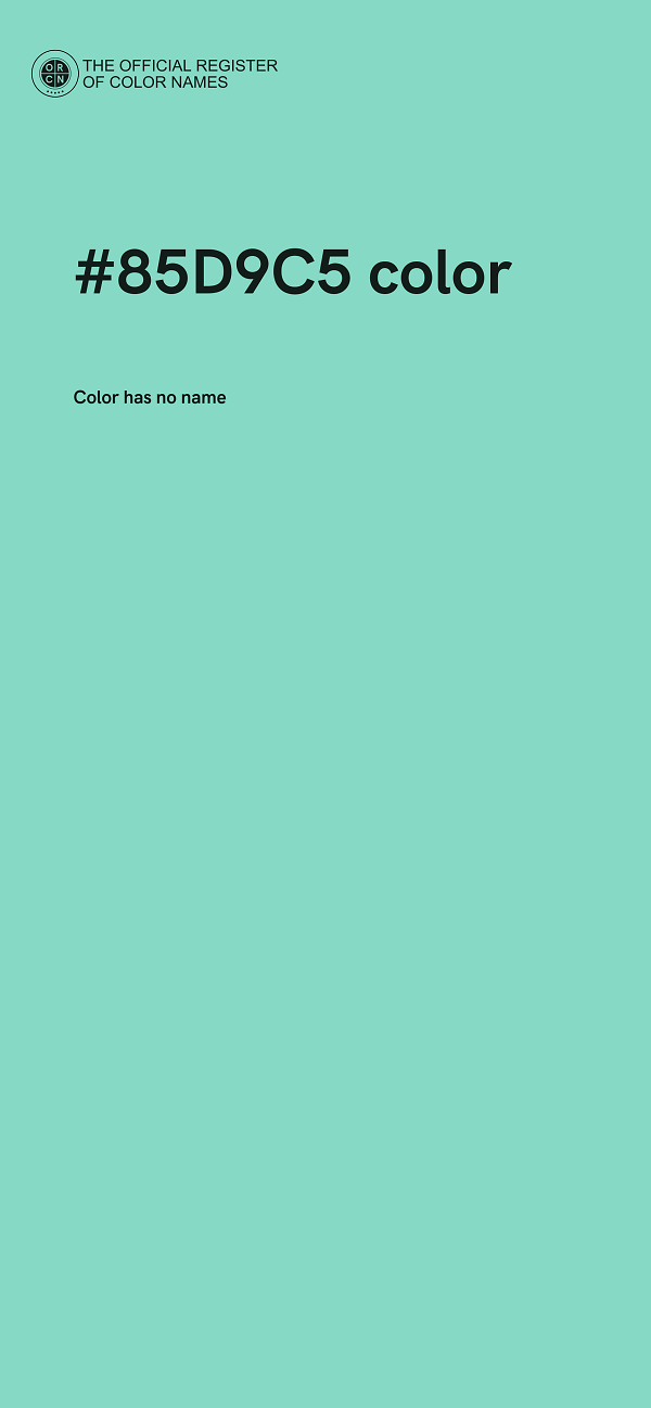 #85D9C5 color image