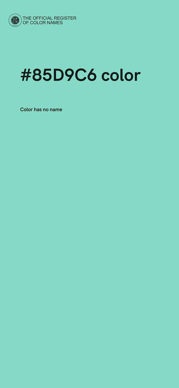 #85D9C6 color image
