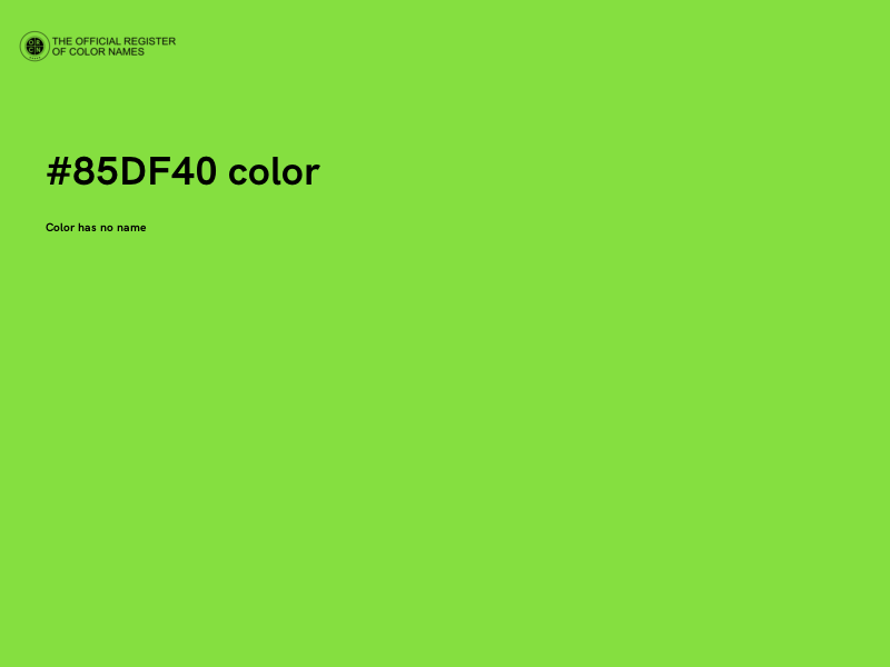 #85DF40 color image