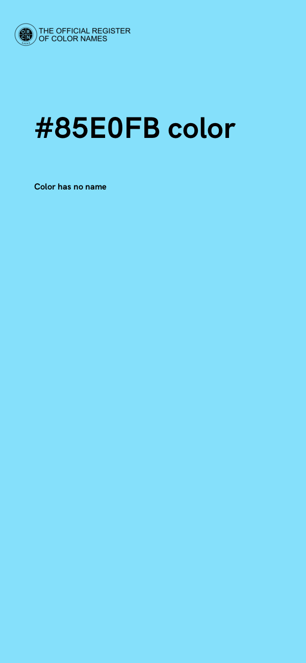 #85E0FB color image