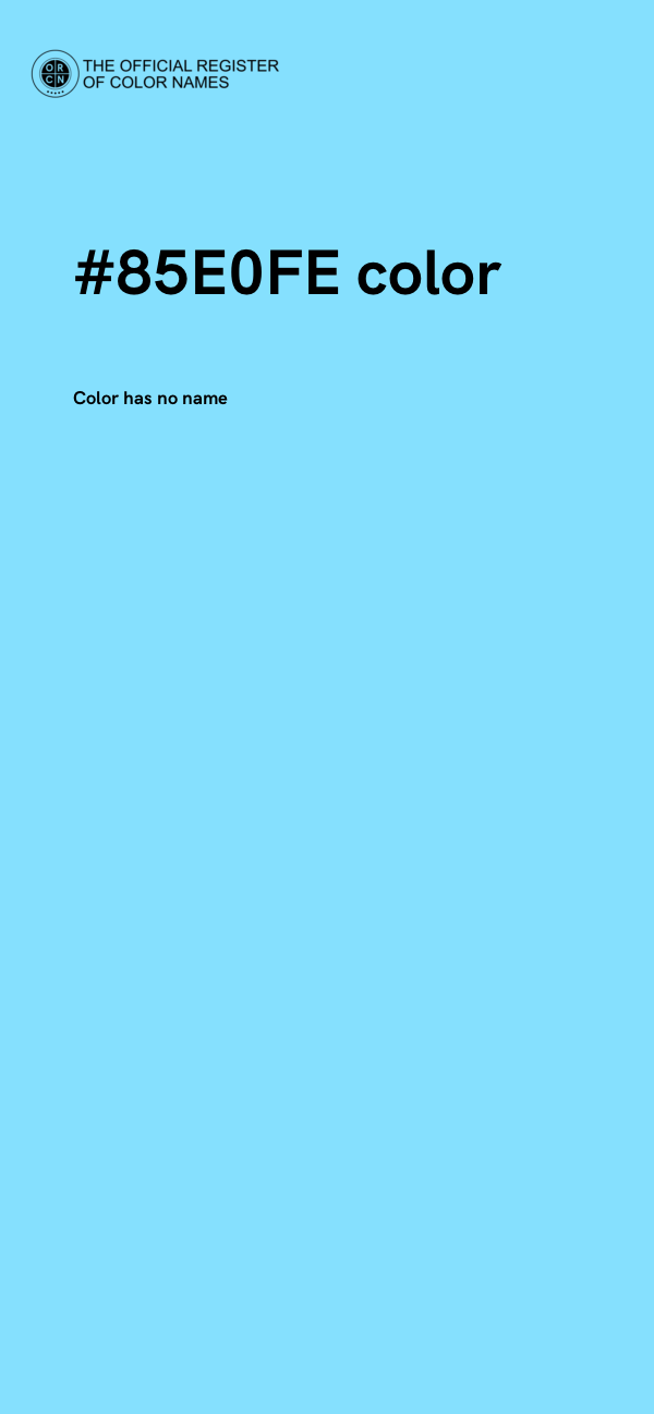 #85E0FE color image