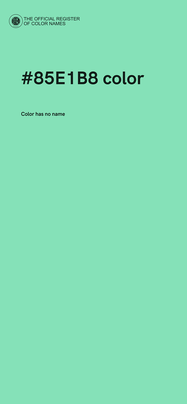 #85E1B8 color image