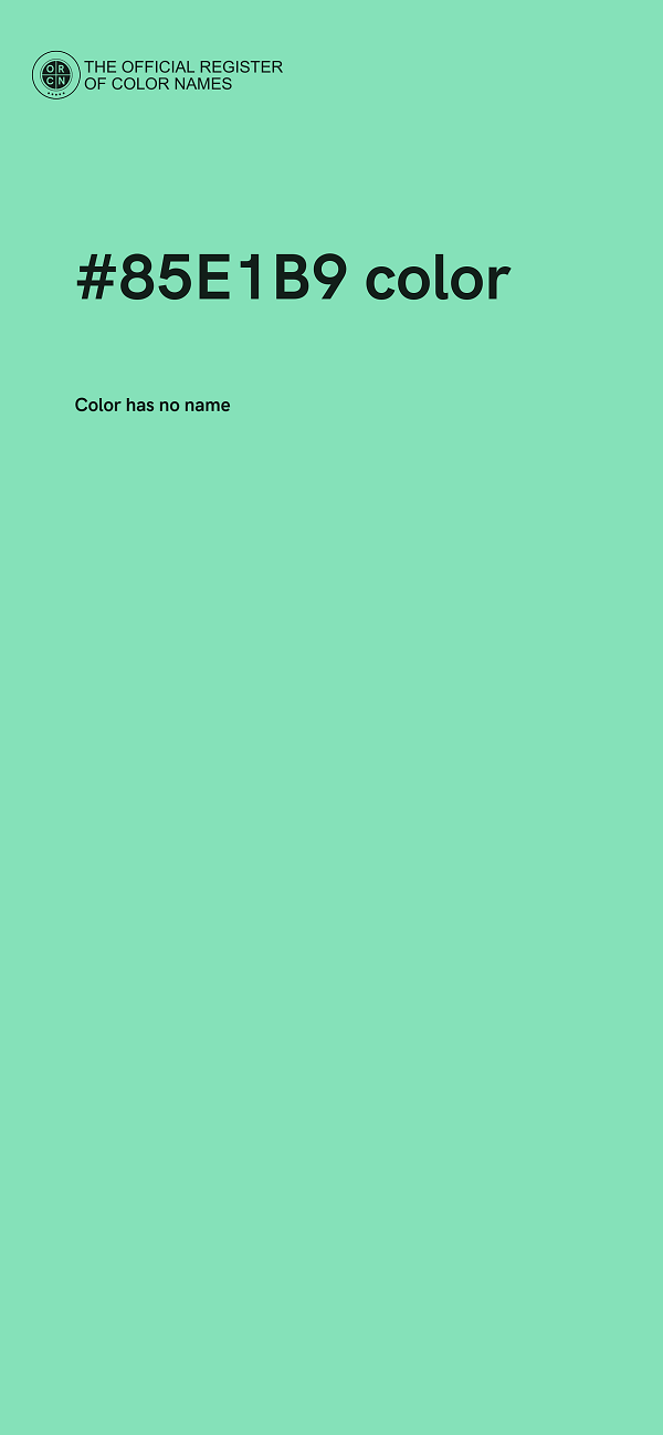 #85E1B9 color image
