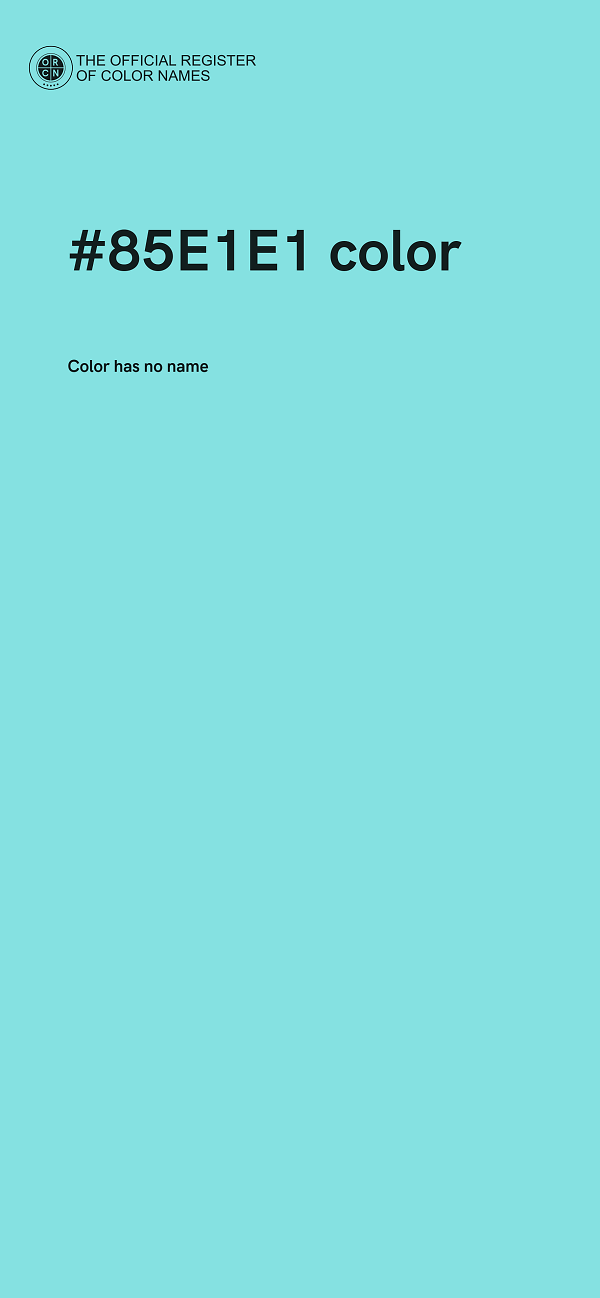 #85E1E1 color image