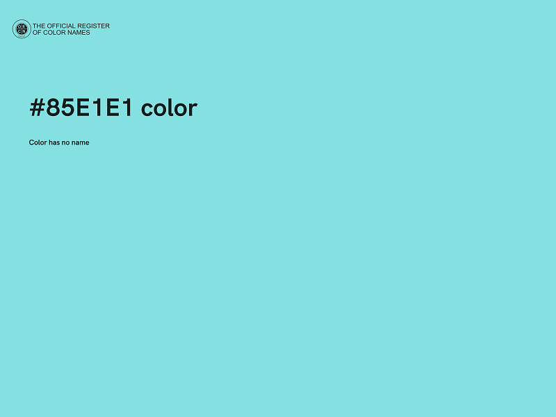 #85E1E1 color image