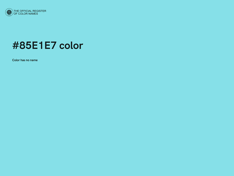 #85E1E7 color image