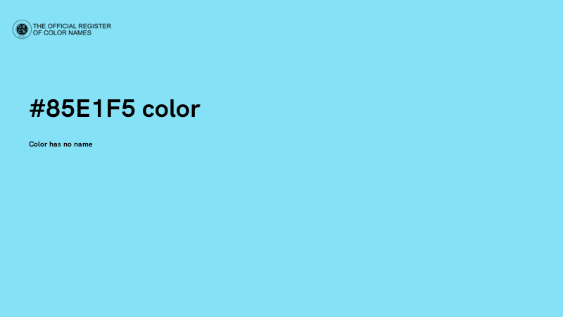 #85E1F5 color image