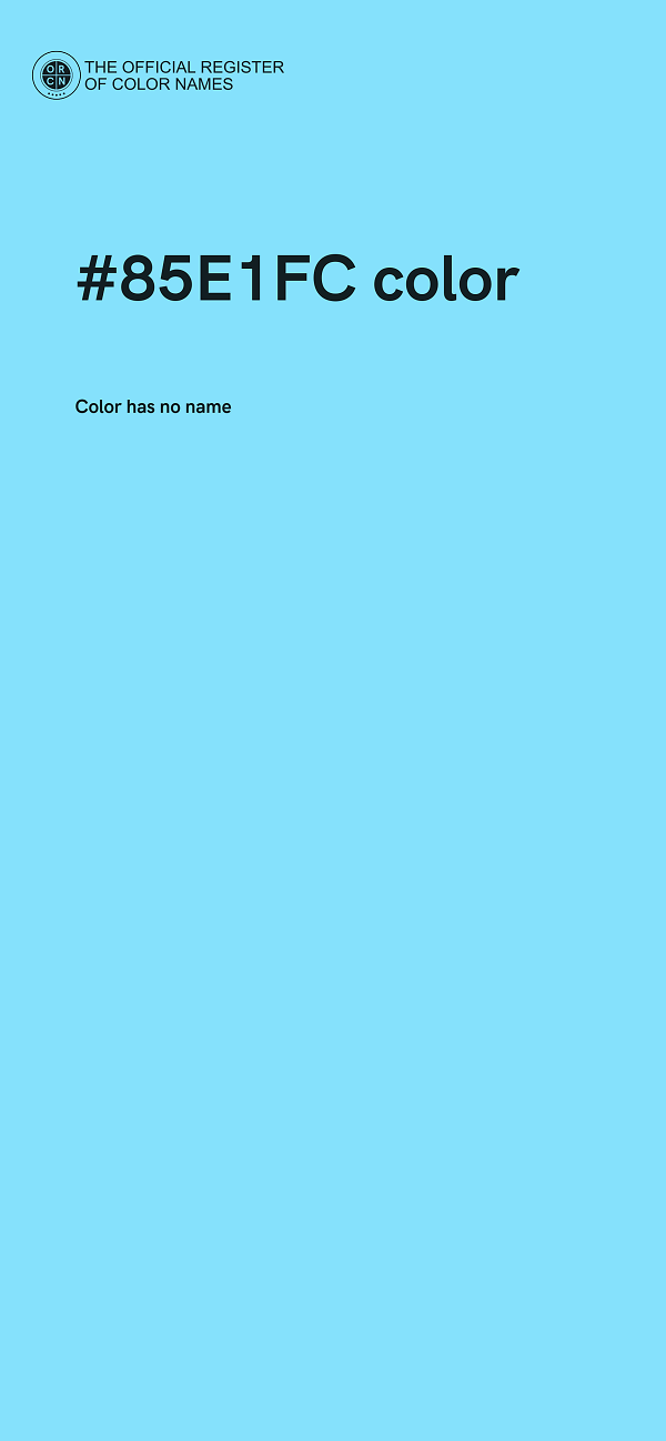 #85E1FC color image