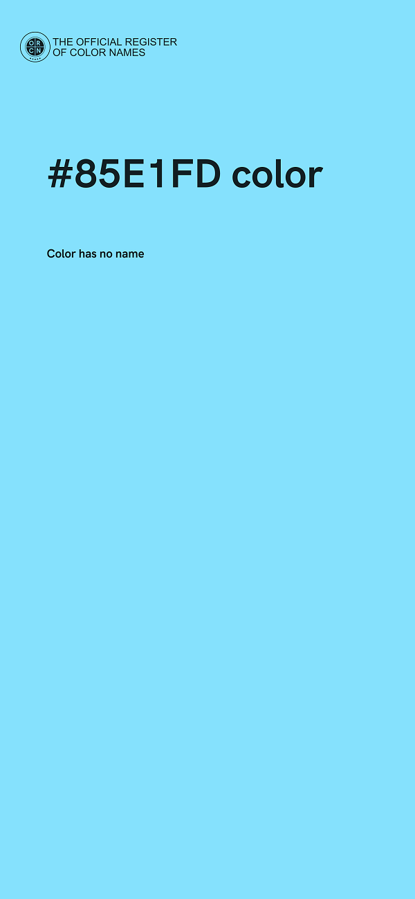 #85E1FD color image