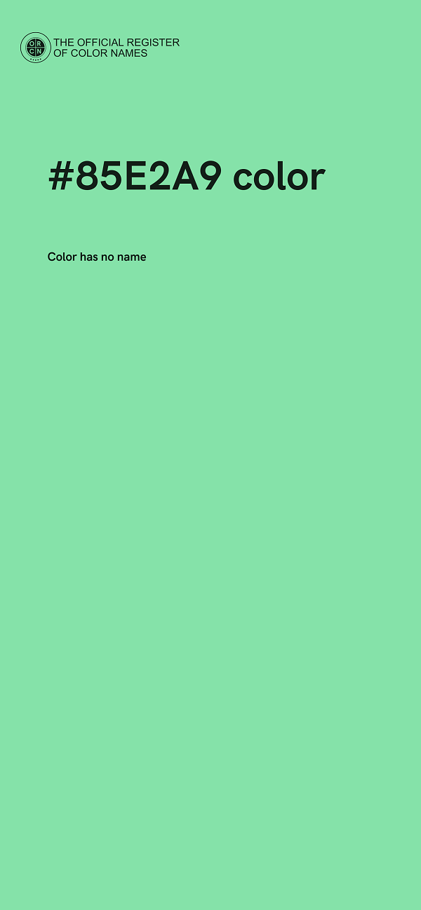 #85E2A9 color image