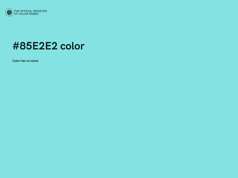 #85E2E2 color image