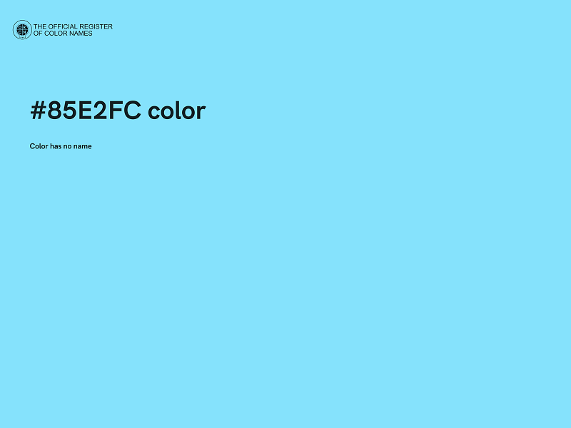 #85E2FC color image
