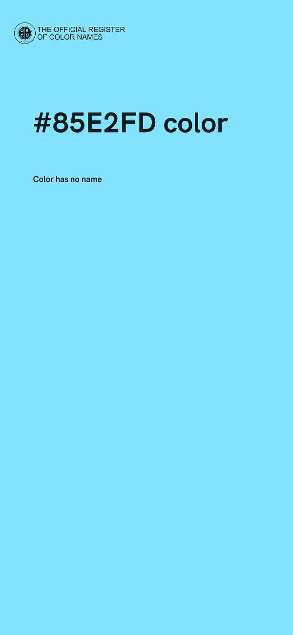 #85E2FD color image
