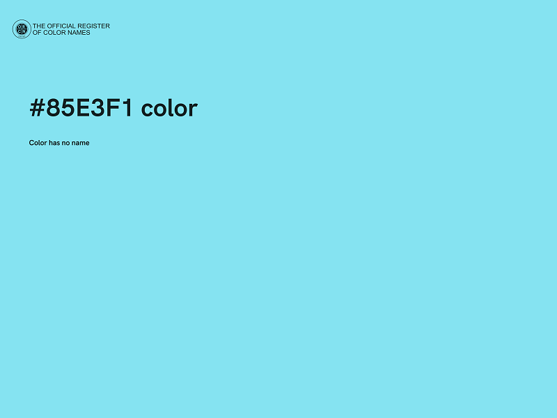 #85E3F1 color image