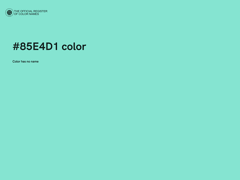 #85E4D1 color image