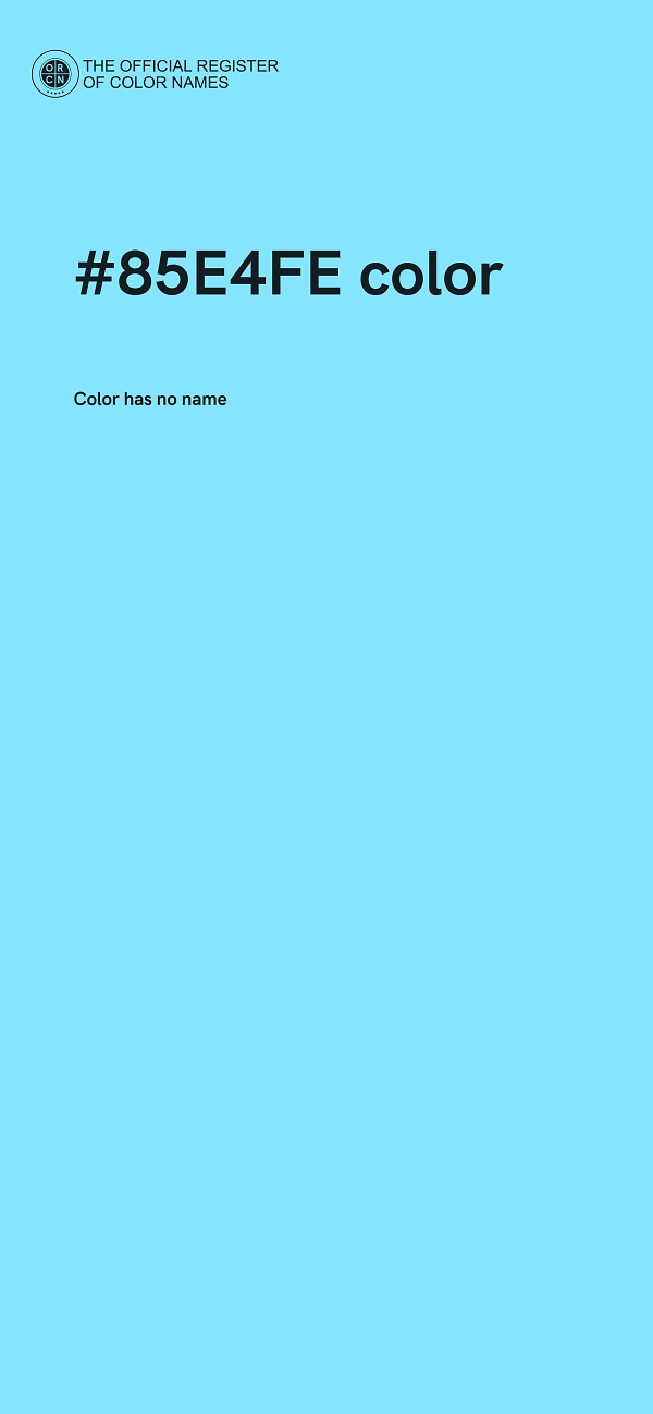 #85E4FE color image