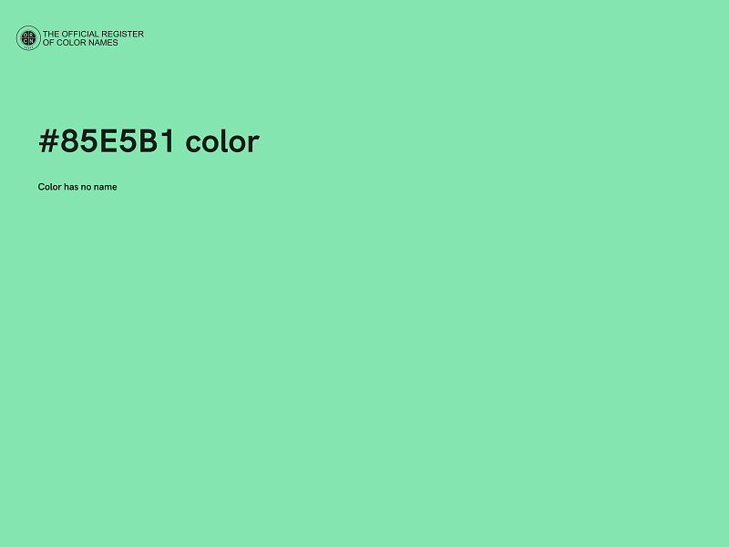 #85E5B1 color image