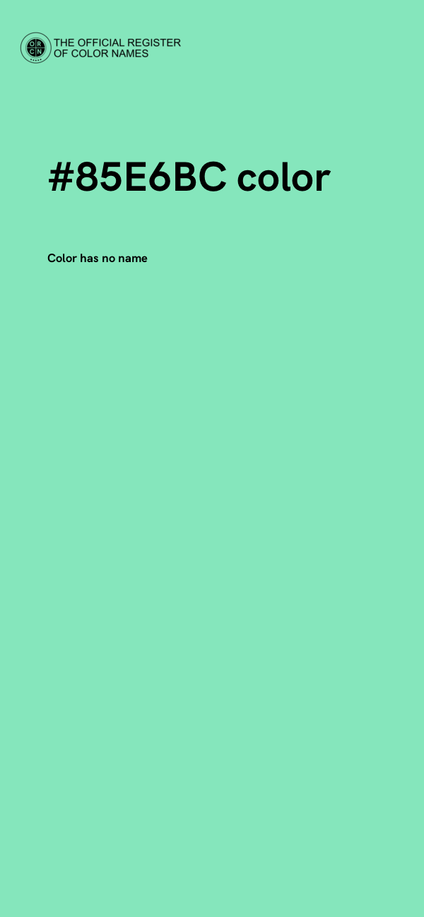 #85E6BC color image