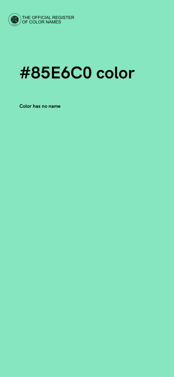 #85E6C0 color image