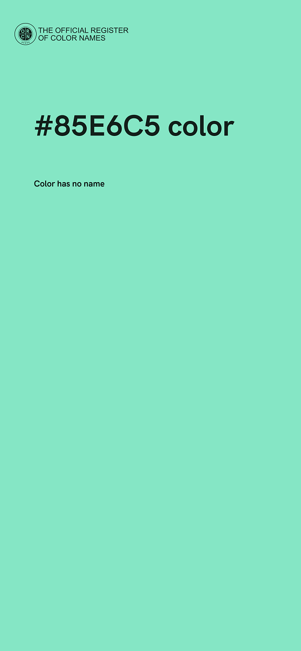 #85E6C5 color image