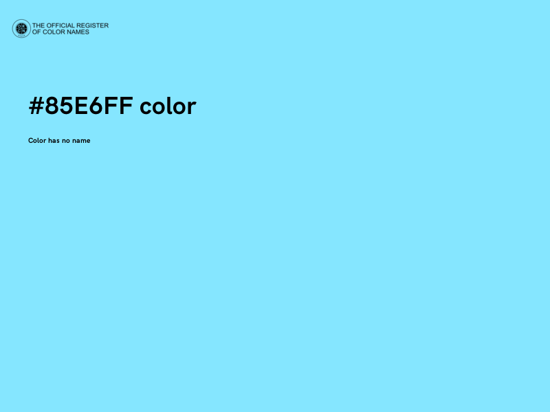 #85E6FF color image