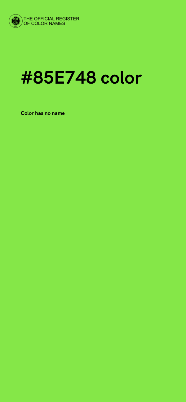 #85E748 color image