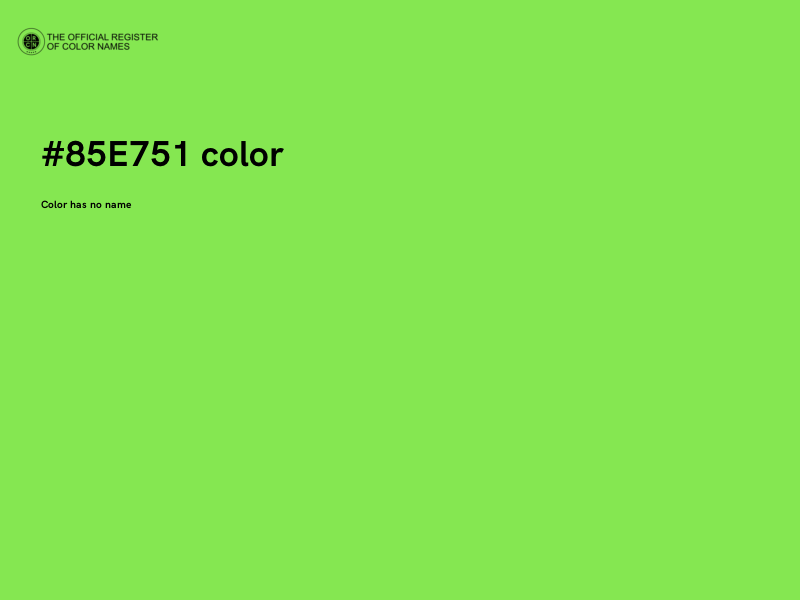 #85E751 color image