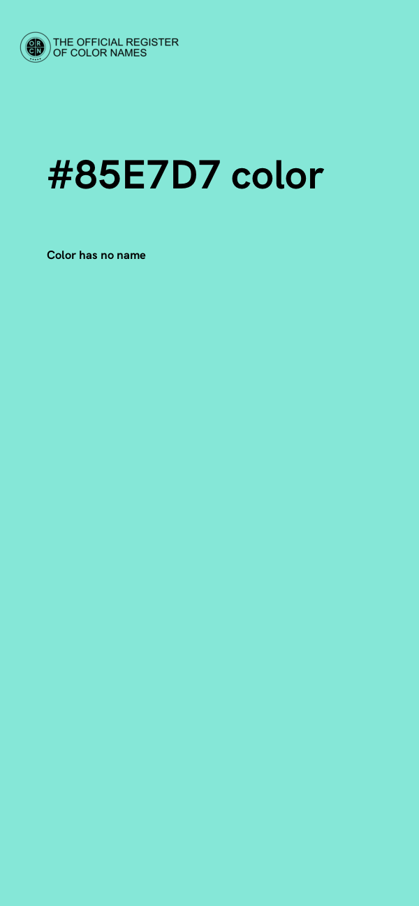 #85E7D7 color image