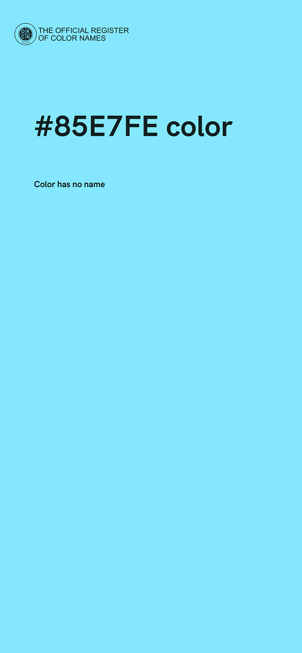 #85E7FE color image