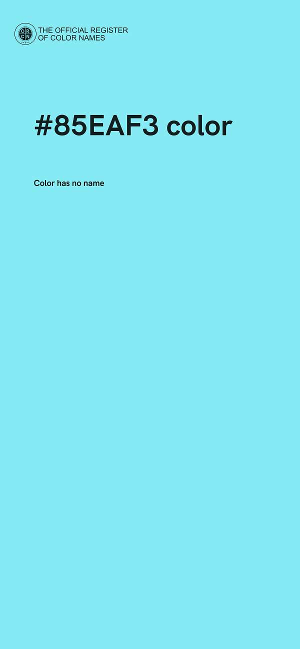 #85EAF3 color image