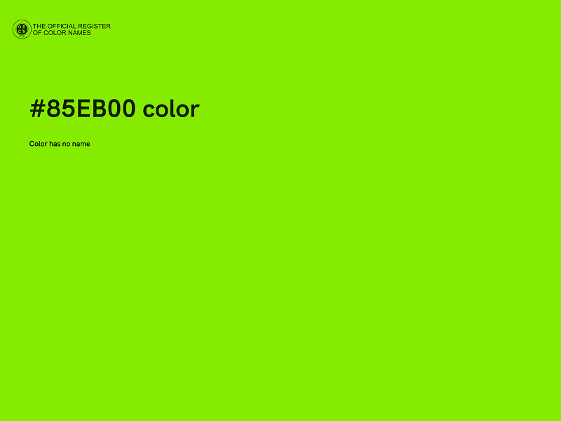 #85EB00 color image