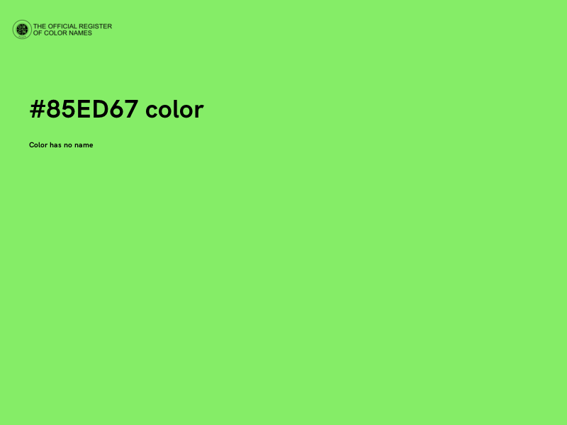 #85ED67 color image