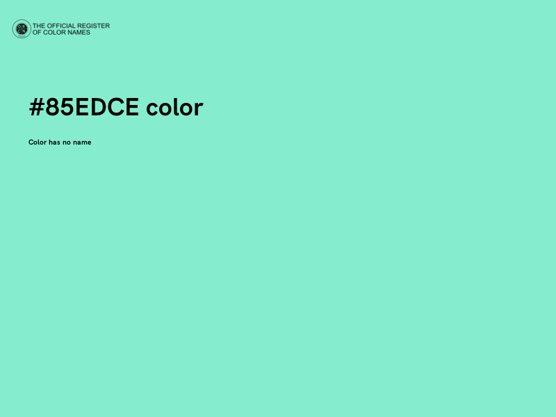 #85EDCE color image