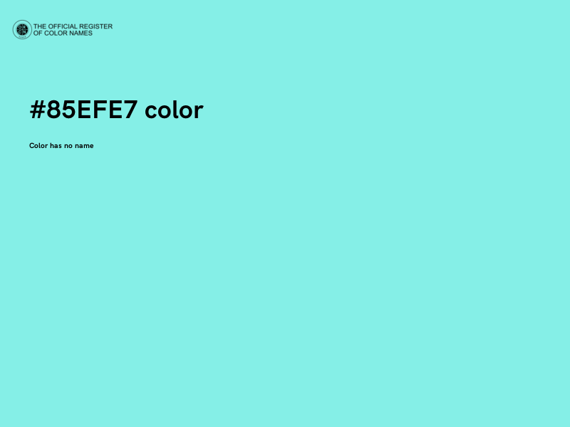 #85EFE7 color image