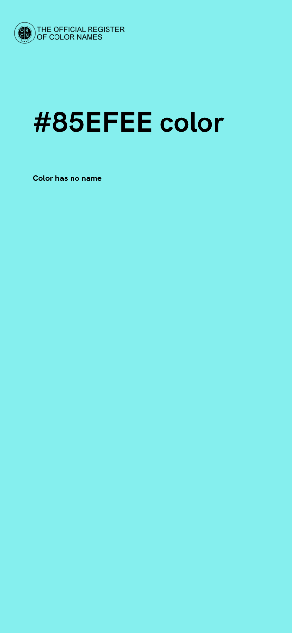 #85EFEE color image