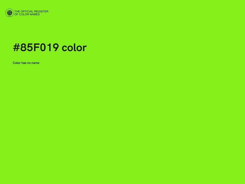 #85F019 color image