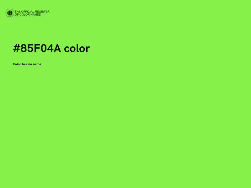 #85F04A color image