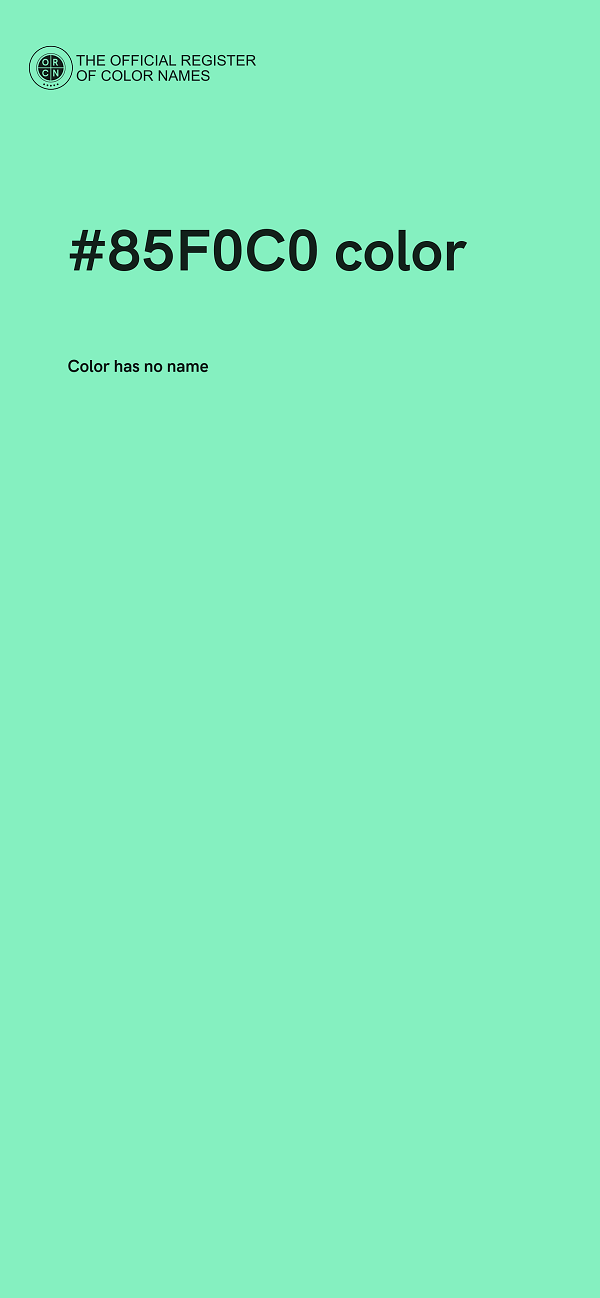 #85F0C0 color image