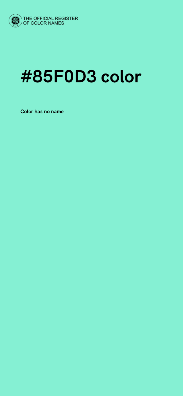 #85F0D3 color image