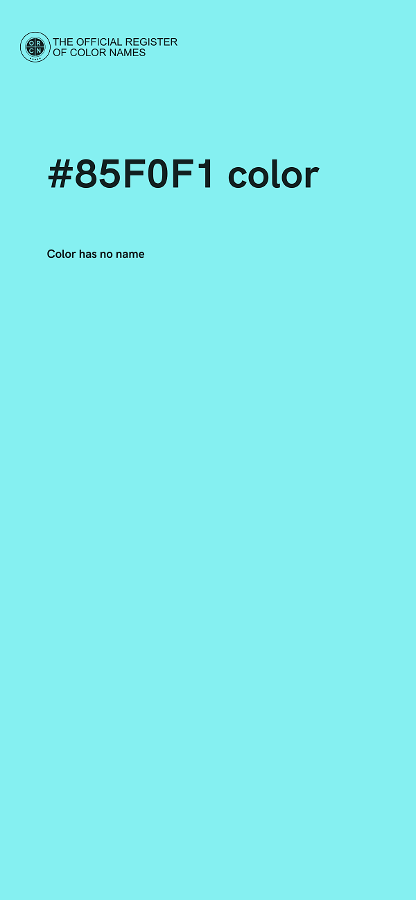 #85F0F1 color image