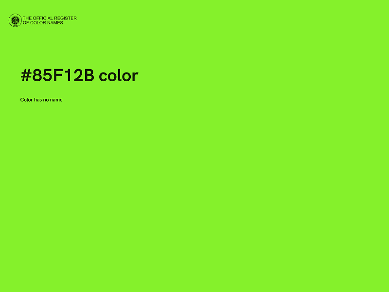 #85F12B color image